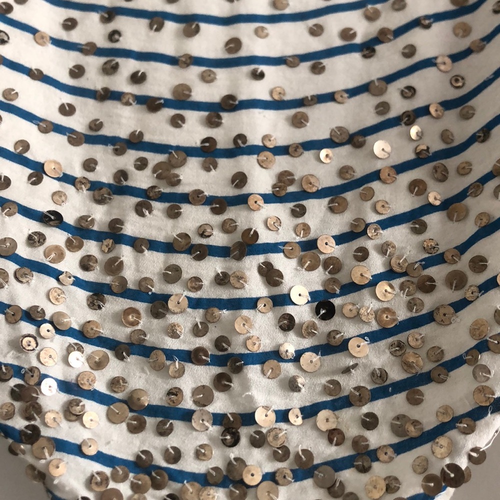 Anthropologie Striped Sequin Scarf or Shawl - Picture 3 of 6